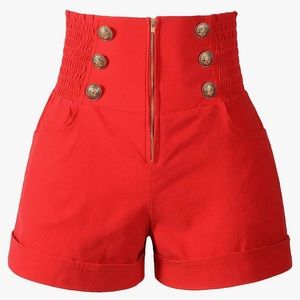 High Waisted Red Shorts NWT Eras Tour Outfit Pinup Sailor Style